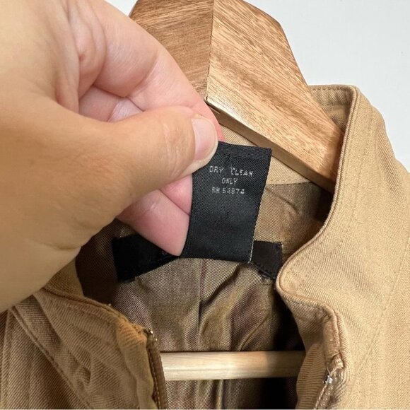 The Limited Womens Size Medium Taupe High Collar Full Zip Jacket Vintage Y2K - Picture 7 of 9